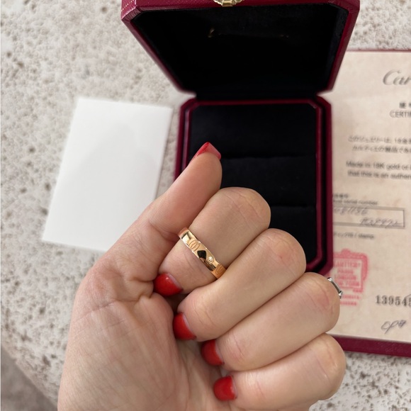 Authentic NEW Cartier limited edition Happy birthday rose gold ring size 56 - Picture 4 of 10